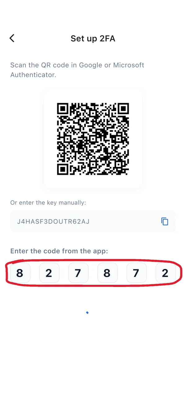 Step 7: Enter the code in RUNAGA